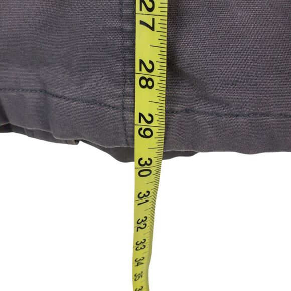 DICKIES Jacket Mens Large 42/44 Gray Hooded Outdoor Workwear Canvas Fleece Lined - Picture 11 of 11